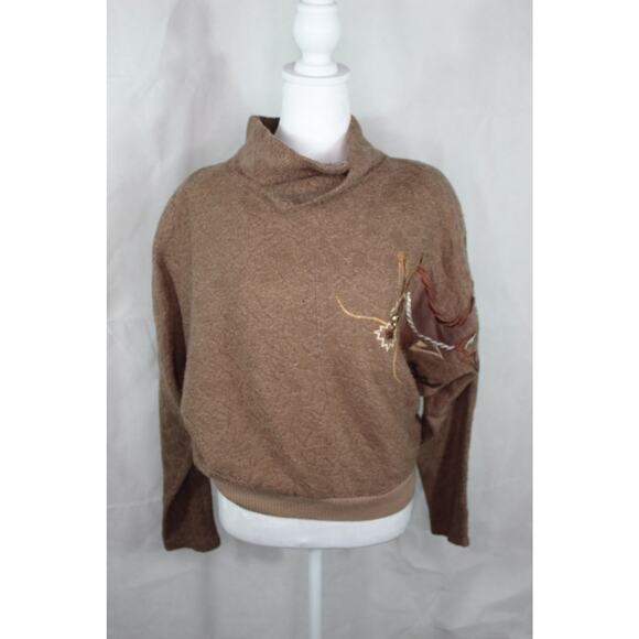 Vintage Kirin Creations Batwing Sweater Embroidered Chinese Dragon Rhinestone M - Picture 3 of 15